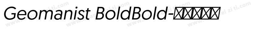 Geomanist BoldBold字体转换